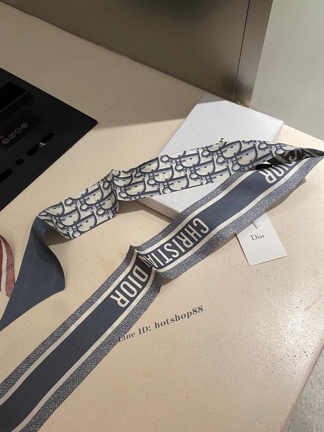 Dior專櫃新款迪奧D字母飄帶多功能發束領巾絲巾綁帶 mmyj1591